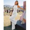 imageTrendy Queen Womens One Piece Jumpsuit  Sleeveless Mock Neck Palazzo Romper with Pockets Casual Summer OutfitsGrey