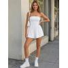imageTrendy Queen Womens Strapless Rompers Summer Casual Dressy Short Jumpsuits Pockets Beach Vacation Outfits 2026White