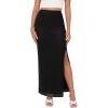 imageTrendy Queen Floral Long Skirts for Women Trendy Mesh Y2k Skirt Bodycon Dress Vacation Outfits Summer Clothes 2026Black