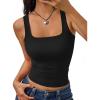 imageTrendy Queen Womens Double Lined Tank Tops Crop Summer Fashion Clothing 2026Black