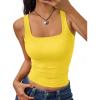 imageTrendy Queen Womens Double Lined Tank Tops Crop Summer Fashion Clothing 2026Yellow