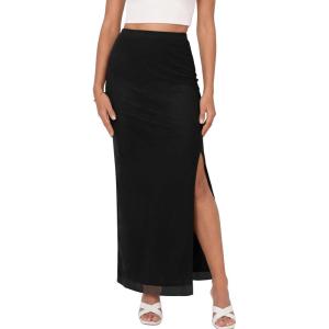 imageTrendy Queen Floral Long Skirts for Women Trendy Mesh Y2k Skirt Bodycon Dress Vacation Outfits Summer Clothes 2026Black