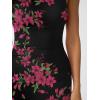 imageTrendy Queen Bodycon Maxi Dress Womens Sleeveless Floral Print Fitted Party Club Ruched Dresses with Side SlitBlack