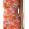 imageTrendy Queen Bodycon Maxi Dress Womens Sleeveless Floral Print Fitted Party Club Ruched Dresses with Side SlitOrange