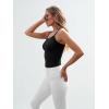 imageTrendy Queen Spaghetti Strap Crop Tank Tops for Women Cute Summer Camisoles for Teens Fitted Basic Layering Cami UndershirtsBlack
