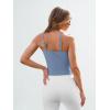 imageTrendy Queen Spaghetti Strap Crop Tank Tops for Women Cute Summer Camisoles for Teens Fitted Basic Layering Cami UndershirtsBlue
