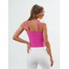 imageTrendy Queen Spaghetti Strap Crop Tank Tops for Women Cute Summer Camisoles for Teens Fitted Basic Layering Cami UndershirtsHotpink