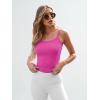 imageTrendy Queen Spaghetti Strap Crop Tank Tops for Women Cute Summer Camisoles for Teens Fitted Basic Layering Cami UndershirtsHotpink