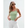 imageTrendy Queen Spaghetti Strap Crop Tank Tops for Women Cute Summer Camisoles for Teens Fitted Basic Layering Cami UndershirtsLightgreen