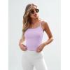 imageTrendy Queen Spaghetti Strap Crop Tank Tops for Women Cute Summer Camisoles for Teens Fitted Basic Layering Cami UndershirtsPurple