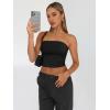 imageTrendy Queen Womens 3 Pack Tube Tops Crop Going Out Strapless Basic Backless Bandeau Bra Summer OutfitsBlack white