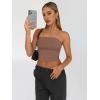 imageTrendy Queen Womens 3 Pack Tube Tops Crop Going Out Strapless Basic Backless Bandeau Bra Summer OutfitsBlack white coffee