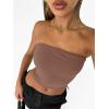 imageTrendy Queen Womens 3 Pack Tube Tops Crop Going Out Strapless Basic Backless Bandeau Bra Summer OutfitsBlack white coffee