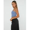 imageTrendy Queen Womens 3 Pack Tube Tops Crop Going Out Strapless Basic Backless Bandeau Bra Summer OutfitsBlack white light Blue