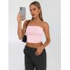 imageTrendy Queen Womens 3 Pack Tube Tops Crop Going Out Strapless Basic Backless Bandeau Bra Summer OutfitsBlack white pink