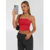 imageTrendy Queen Womens 3 Pack Tube Tops Crop Going Out Strapless Basic Backless Bandeau Bra Summer OutfitsBlack white red