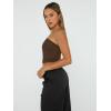 imageTrendy Queen Womens 3 Pack Tube Tops Crop Going Out Strapless Basic Backless Bandeau Bra Summer OutfitsWhite black chocolate