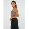 imageTrendy Queen Womens 3 Pack Tube Tops Crop Going Out Strapless Basic Backless Bandeau Bra Summer OutfitsWhite black coffee Grey