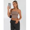 imageTrendy Queen Womens 3 Pack Tube Tops Crop Going Out Strapless Basic Backless Bandeau Bra Summer OutfitsWhite black coffee Grey