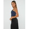 imageTrendy Queen Womens 3 Pack Tube Tops Crop Going Out Strapless Basic Backless Bandeau Bra Summer OutfitsWhite black navy