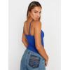imageTrendy Queen Womens Adjustable Camisole Sleeveless Square Neck Spaghetti Strap Tank Tops Basic ShirtBorland