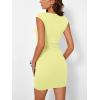 imageTrendy Queen Womens Boat Neck Going Out Mini Dress Summer Party Club Bodycon Dresses 2026Butter Yellow