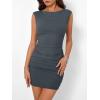 imageTrendy Queen Womens Boat Neck Going Out Mini Dress Summer Party Club Bodycon Dresses 2026Grey