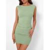 imageTrendy Queen Womens Boat Neck Going Out Mini Dress Summer Party Club Bodycon Dresses 2026Sage Green