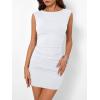 imageTrendy Queen Womens Boat Neck Going Out Mini Dress Summer Party Club Bodycon Dresses 2026White
