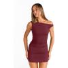 imageTrendy Queen Womens Mini Summer Dresses 2026 Going Out Off The Shoulder Bodycon Sexy Party Club Spring Fashion OutfitsBurgundy