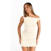 imageTrendy Queen Womens Mini Summer Dresses 2026 Going Out Off The Shoulder Bodycon Sexy Party Club Spring Fashion OutfitsCream