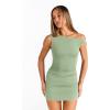 imageTrendy Queen Womens Mini Summer Dresses 2026 Going Out Off The Shoulder Bodycon Sexy Party Club Spring Fashion OutfitsLight Green