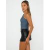 imageTrendy Queen Womens One Shoulder Tops  Asymmetrical Sleeveless Crop Tops Sexy Going Out amp Workout Shirts for WomenBlue