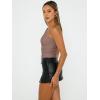 imageTrendy Queen Womens One Shoulder Tops  Asymmetrical Sleeveless Crop Tops Sexy Going Out amp Workout Shirts for WomenCoffee Grey