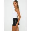 imageTrendy Queen Womens One Shoulder Tops  Asymmetrical Sleeveless Crop Tops Sexy Going Out amp Workout Shirts for WomenWhite