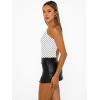 imageTrendy Queen Womens One Shoulder Tops  Asymmetrical Sleeveless Crop Tops Sexy Going Out amp Workout Shirts for WomenWhitedots