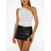 imageTrendy Queen Womens One Shoulder Tops  Asymmetrical Sleeveless Crop Tops Sexy Going Out amp Workout Shirts for WomenWhitedots