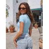 imageTrendy Queen Womens Short Sleeve T Shirts  Buttery Soft Summer Crop Tops Slim Fit Y2k Basic Tees for WorkoutBaby Blue