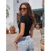 imageTrendy Queen Womens Short Sleeve T Shirts  Buttery Soft Summer Crop Tops Slim Fit Y2k Basic Tees for WorkoutBlack