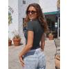 imageTrendy Queen Womens Short Sleeve T Shirts  Buttery Soft Summer Crop Tops Slim Fit Y2k Basic Tees for WorkoutGray