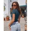 imageTrendy Queen Womens Short Sleeve T Shirts  Buttery Soft Summer Crop Tops Slim Fit Y2k Basic Tees for WorkoutHaze Blue