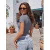 imageTrendy Queen Womens Short Sleeve T Shirts  Buttery Soft Summer Crop Tops Slim Fit Y2k Basic Tees for WorkoutLight Grey