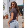 imageTrendy Queen Womens Short Sleeve T Shirts  Buttery Soft Summer Crop Tops Slim Fit Y2k Basic Tees for WorkoutNutmeg