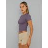 imageTrendy Queen Womens Short Sleeve T Shirts  Buttery Soft Summer Crop Tops Slim Fit Y2k Basic Tees for WorkoutNutmeg