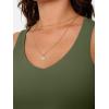imageTrendy Queen Womens Tank Tops Double Lined Crop Sleeveless Going Out Camisole Summer Fashion Basic Soft Spring Clothes 2026Armygreen