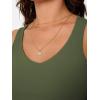 imageTrendy Queen Womens Tank Tops Double Lined Crop Sleeveless Going Out Camisole Summer Fashion Basic Soft Spring Clothes 2026Armygreen
