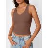 imageTrendy Queen Womens Tank Tops Double Lined Crop Sleeveless Going Out Camisole Summer Fashion Basic Soft Spring Clothes 2026Brown