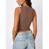 imageTrendy Queen Womens Tank Tops Double Lined Crop Sleeveless Going Out Camisole Summer Fashion Basic Soft Spring Clothes 2026Brown