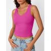 imageTrendy Queen Womens Tank Tops Double Lined Crop Sleeveless Going Out Camisole Summer Fashion Basic Soft Spring Clothes 2026Hot Pink