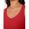 imageTrendy Queen Womens Tank Tops Double Lined Crop Sleeveless Going Out Camisole Summer Fashion Basic Soft Spring Clothes 2026Red